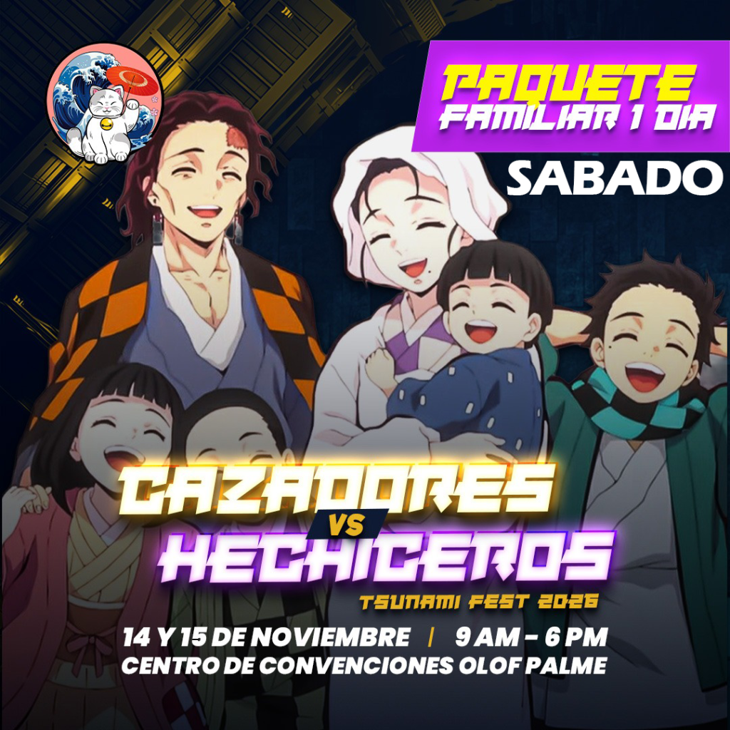 TSUNAMI FEST - PAQUETE FAMILIAR (4) SABADO